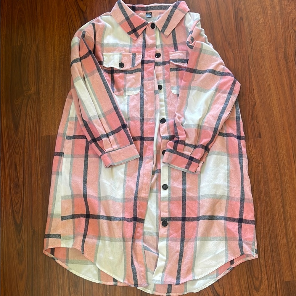 Pink Plaid Shirt